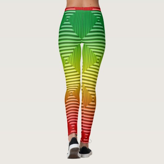 Rasta pattern leggings (Achterkant)