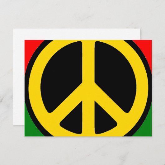 Rasta Peace Briefkaart (Voorkant / Achterkant)