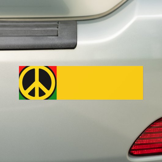 Rasta Peace Bumpersticker (Op auto)