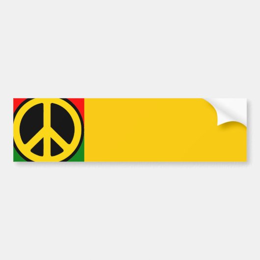 Rasta Peace Bumpersticker (Voorkant)