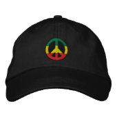 Rasta Peace Embroided Pet (Voorkant)