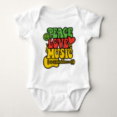 Rasta Peace Love and Music Romper (Voorkant)