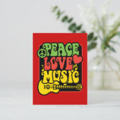 Rasta Peace Love Music Briefkaart (Staand voorkant)