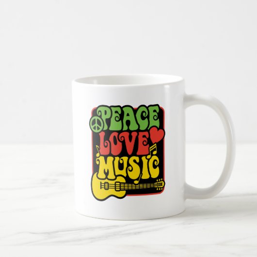 Rasta Peace Love Music Koffiemok (Rechts)