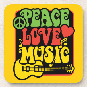 Rasta Peace Love Music Onderzetter