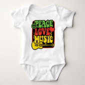 Rasta Peace Love Music Romper (Voorkant)