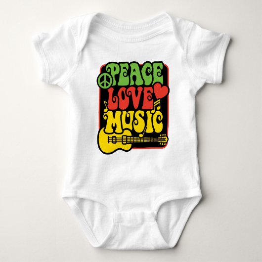 Rasta Peace Love Music Romper (Voorkant)