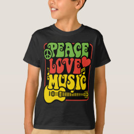 Rasta PEACE-LOVE-MUSIC T-shirt