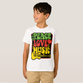 Rasta PEACE-LOVE-MUSIC T-shirt (Voorkant volledig)