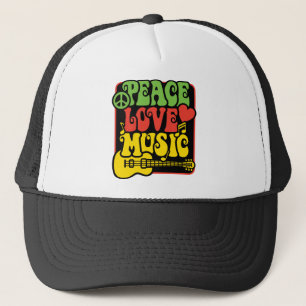 Rasta Peace Love Music Trucker Pet