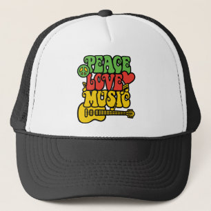 Rasta Peace-Love-Music Trucker Pet