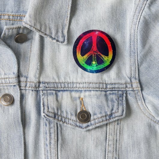 Rasta Peace Ronde Button 5,7 Cm (In situ)