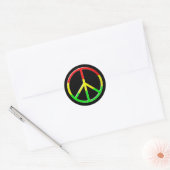 Rasta Peace Ronde Sticker (Envelop)