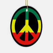 Rasta Peace Sign Kerstmis Keramisch Ornament (Rechts)
