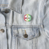 Rasta Peace Sign Ronde Button 3,2 Cm (In situ)