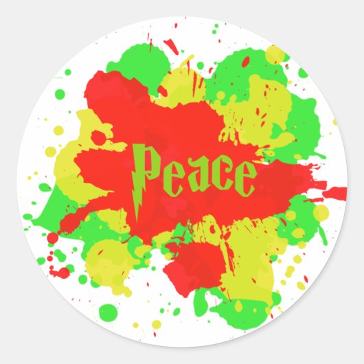 Rasta Peace Sticker (Voorkant)