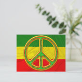 Rasta Peace Symbol Briefkaart (Staand voorkant)