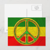 Rasta Peace Symbol Briefkaart (Voorkant / Achterkant)