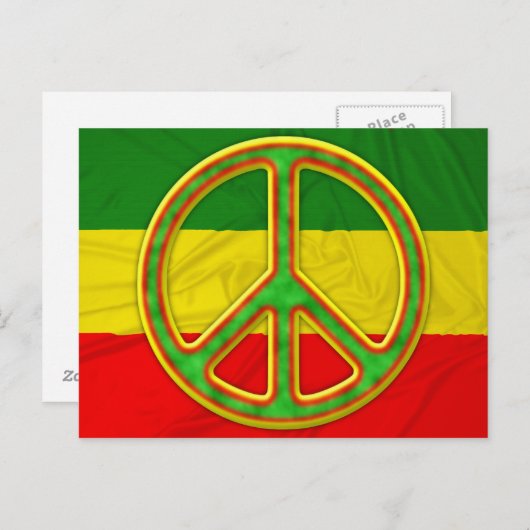 Rasta Peace Symbol Briefkaart (Voorkant / Achterkant)