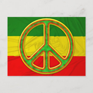 Rasta Peace Symbol Briefkaart
