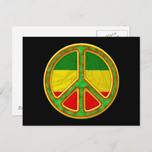 Rasta Peace Symbol Briefkaart (Voorkant / Achterkant)