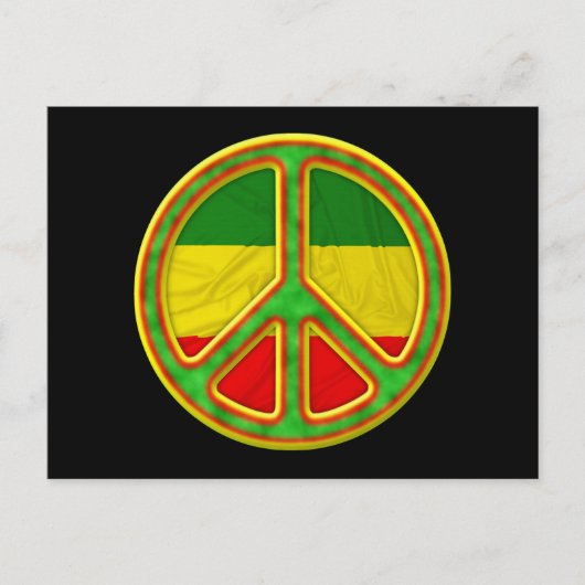 Rasta Peace Symbol Briefkaart (Voorkant)