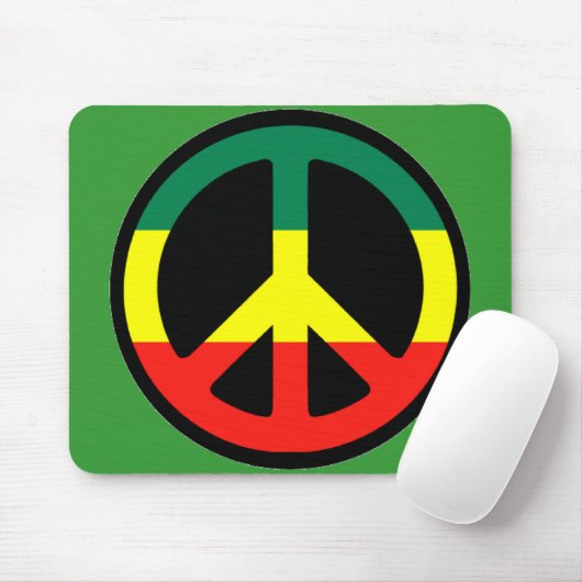 Rasta Peace Symbol Muismat (Met muis)