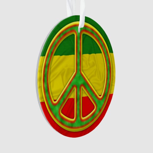 Rasta Peace Symbol Ornament (voorkant)