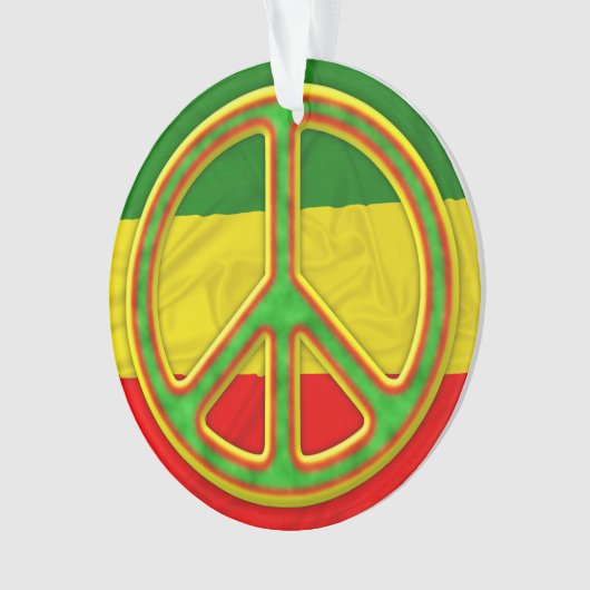 Rasta Peace Symbol Ornament (voorkant)