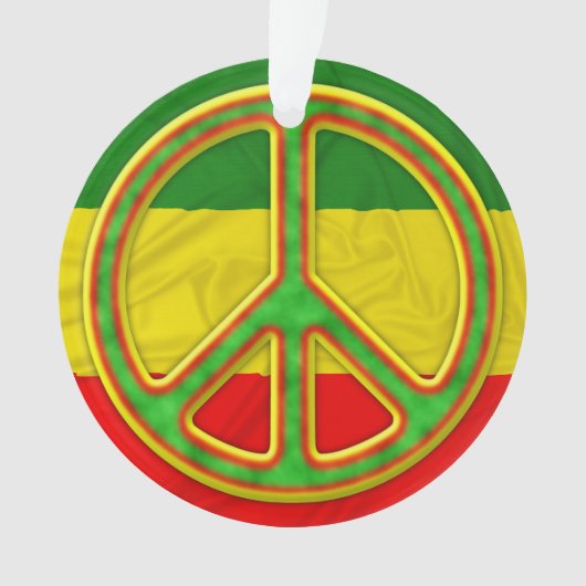 Rasta Peace Symbol Ornament (voorkant)