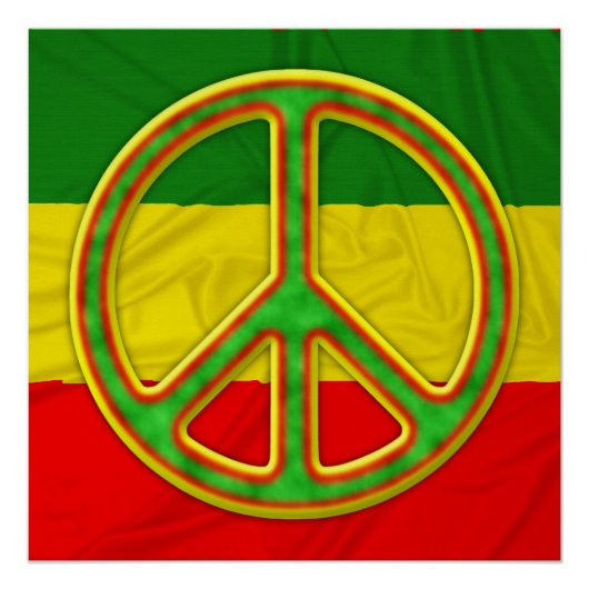 Rasta Peace Symbol Poster (Voorkant)