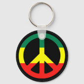 Rasta Peace Symbol Sleutelhanger (Voorkant)