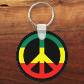 Rasta Peace Symbol Sleutelhanger (Voorkant)