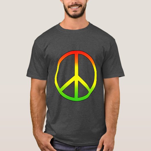 Rasta Peace Symbol T-Shirt (Voorkant)