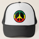 Rasta Peace Symbol Trucker Pet (Voorkant)