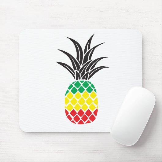 Rasta Pineapple Mousepad Muismat (Met muis)