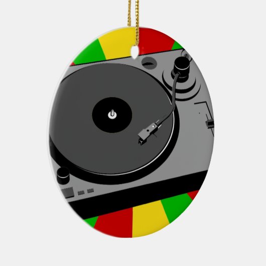 Rasta Platenspeler Keramisch Ornament (Rechts)