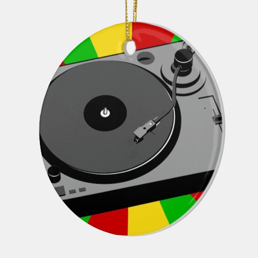 Rasta Platenspeler Keramisch Ornament (Links)