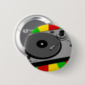 Rasta Platenspeler Ronde Button 5,7 Cm (Voorkant /achterkant)