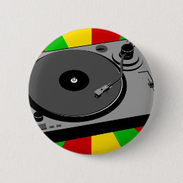 Rasta Platenspeler Ronde Button 5,7 Cm