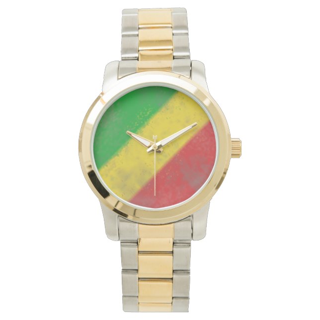 Rasta polshorloge horloge (Voorkant)