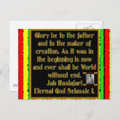 Rasta Prayer Recentelijk voor de rookceremonie Briefkaart (Voorkant / Achterkant)