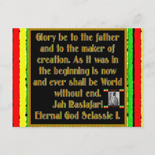 Rasta Prayer Recentelijk voor de rookceremonie Briefkaart (Voorkant)