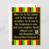 Rasta Prayer Recentelijk voor de rookceremonie Briefkaart (Voorkant / Achterkant)