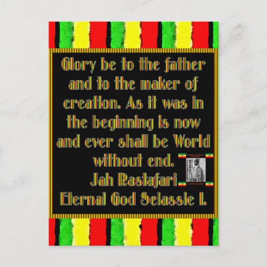 Rasta Prayer Recentelijk voor de rookceremonie Briefkaart (Voorkant)