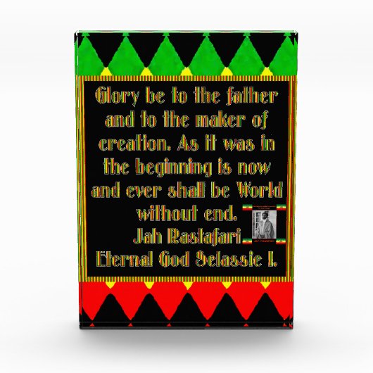 Rasta Prayer Recentelijk voor de rookceremonie Fotoblokken (Voorkant)