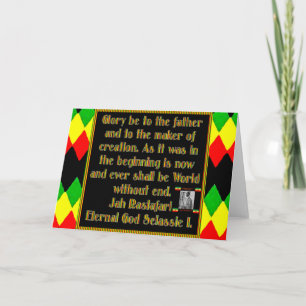 Rasta Prayer Recentelijk voor de rookceremonie Kaart