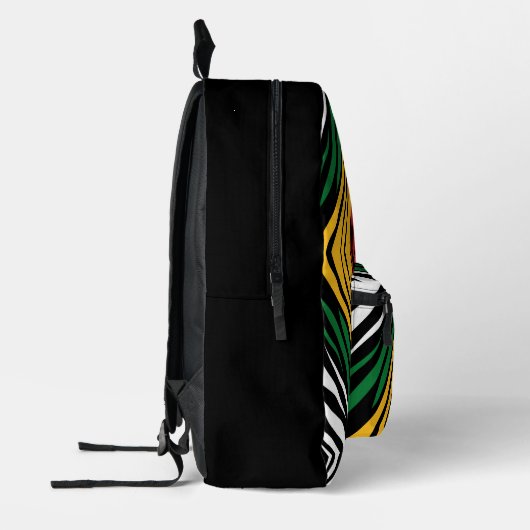 Rasta Print Zebra Bedrukte Rugzak (Links)