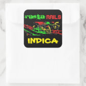 RASTA RAILS INDICA VIERKANTE STICKER (Tas)