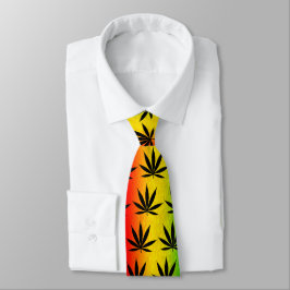 Rasta Rastafari Reggae Jamaica Leaf Neck Colorful Stropdas